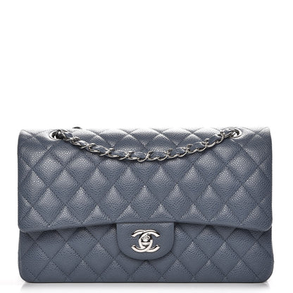 Chanel Caviar Quilted Medium Double Flap Blue 1 of 8