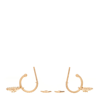 Chanel 18K Rose Gold Diamond Extrait de Camelia Drop Earrings 3 of 4