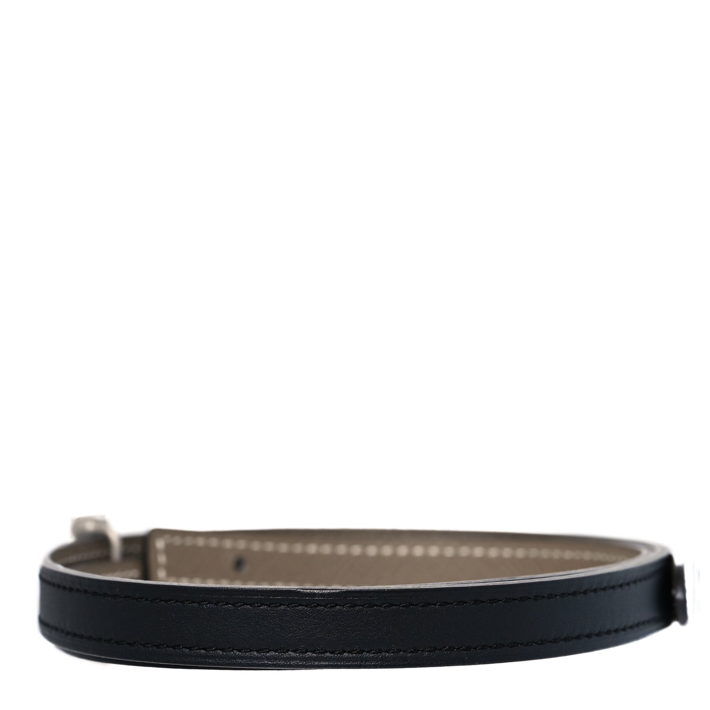 Epsom Swift Gourmette Equestre 13mm Belt 75 Black Etoupe