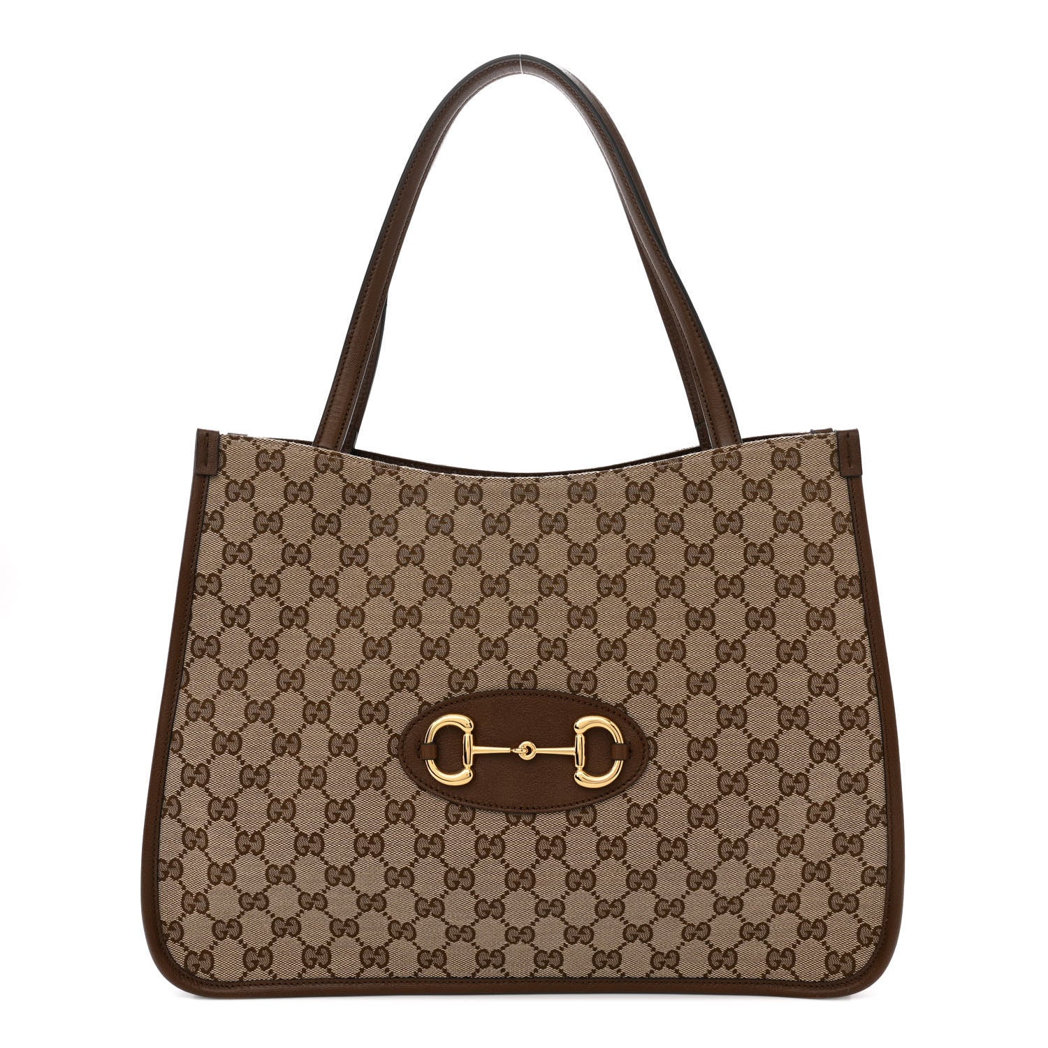Gucci Monogram Horsebit 1955 Tote Bag Beige Brown Sugar 1 of 10