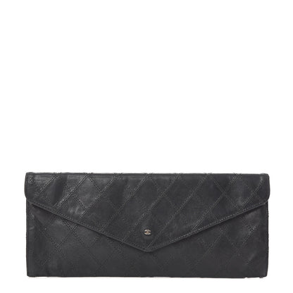 Chanel Calfskin Diamond Stitched Clutch Black 1 of 6