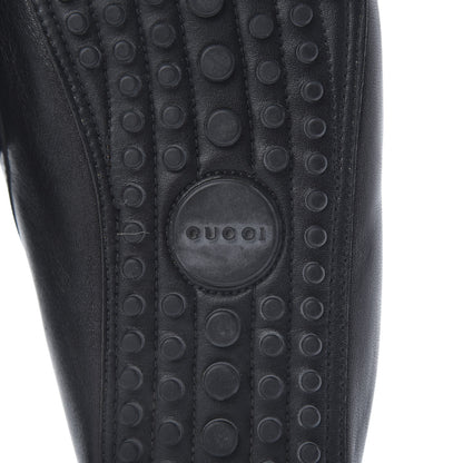 Gucci Calfskin Horsebit Web Bamboo Driving Loafers 39 Black 6 of 11