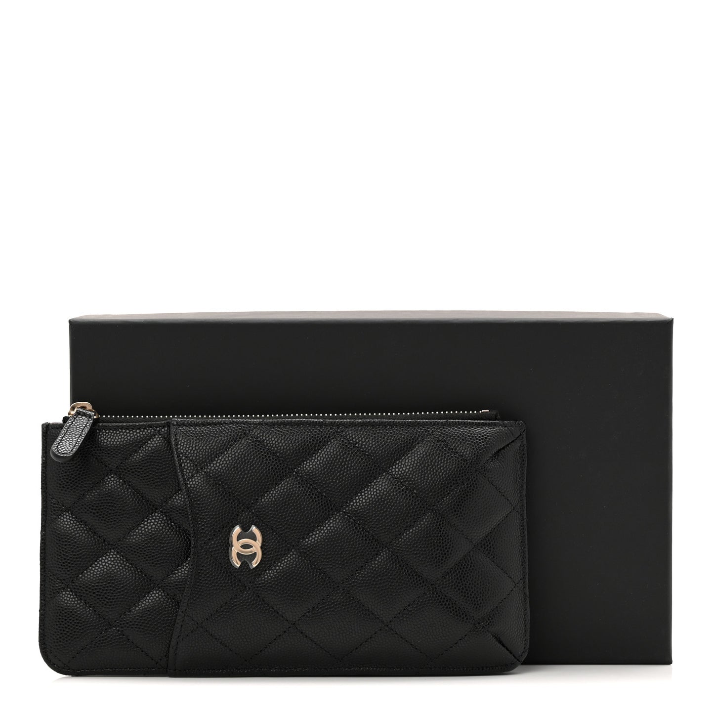 Caviar Quilted Classic iPhone Pouch Black