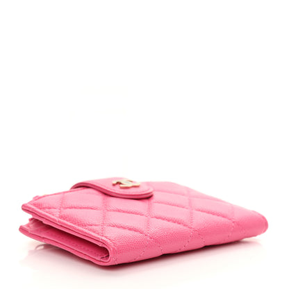 Chanel Caviar Quilted Compact Zipped Pocket Wallet Pink 4 of 7