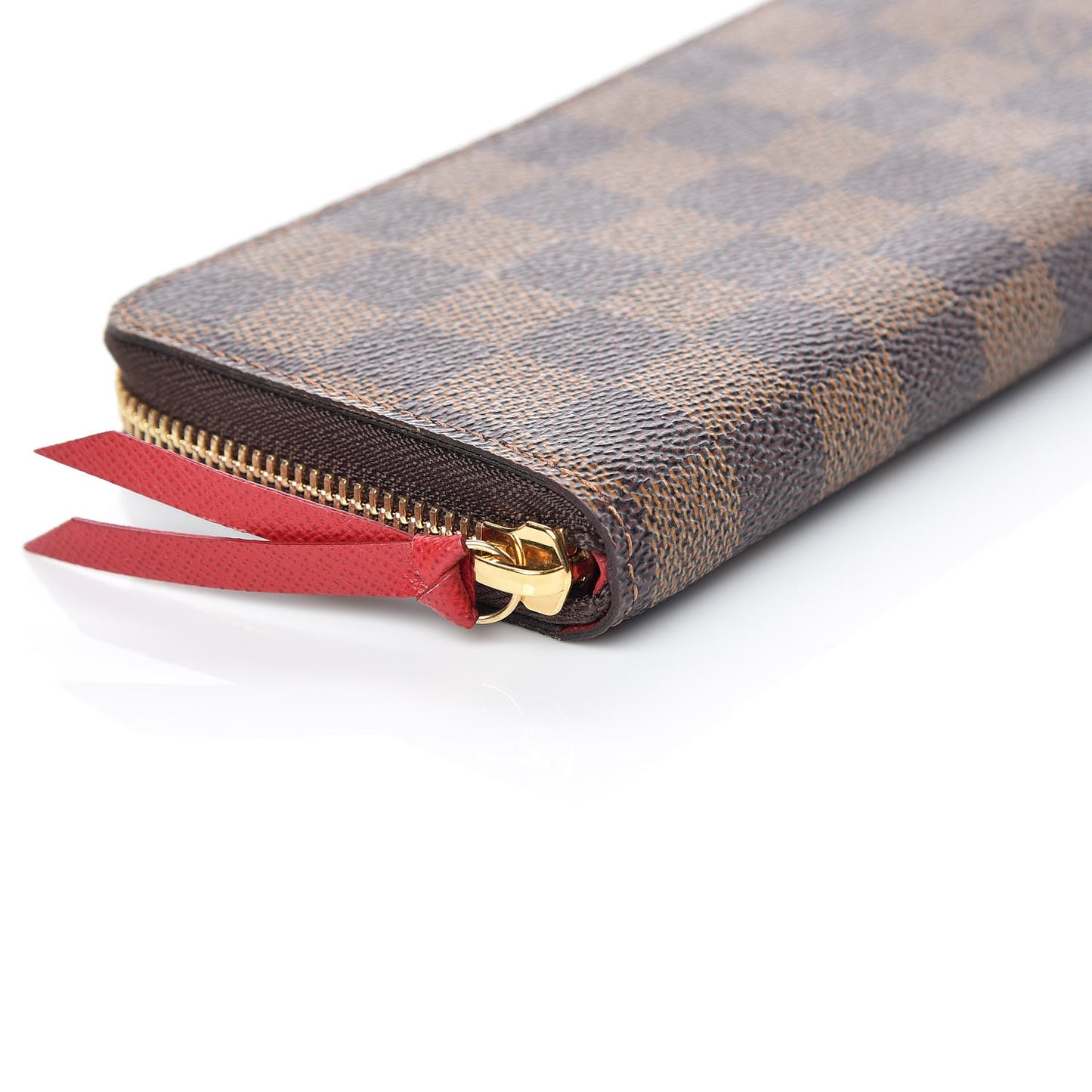 Damier Ebene Clemence Wallet Cherry
