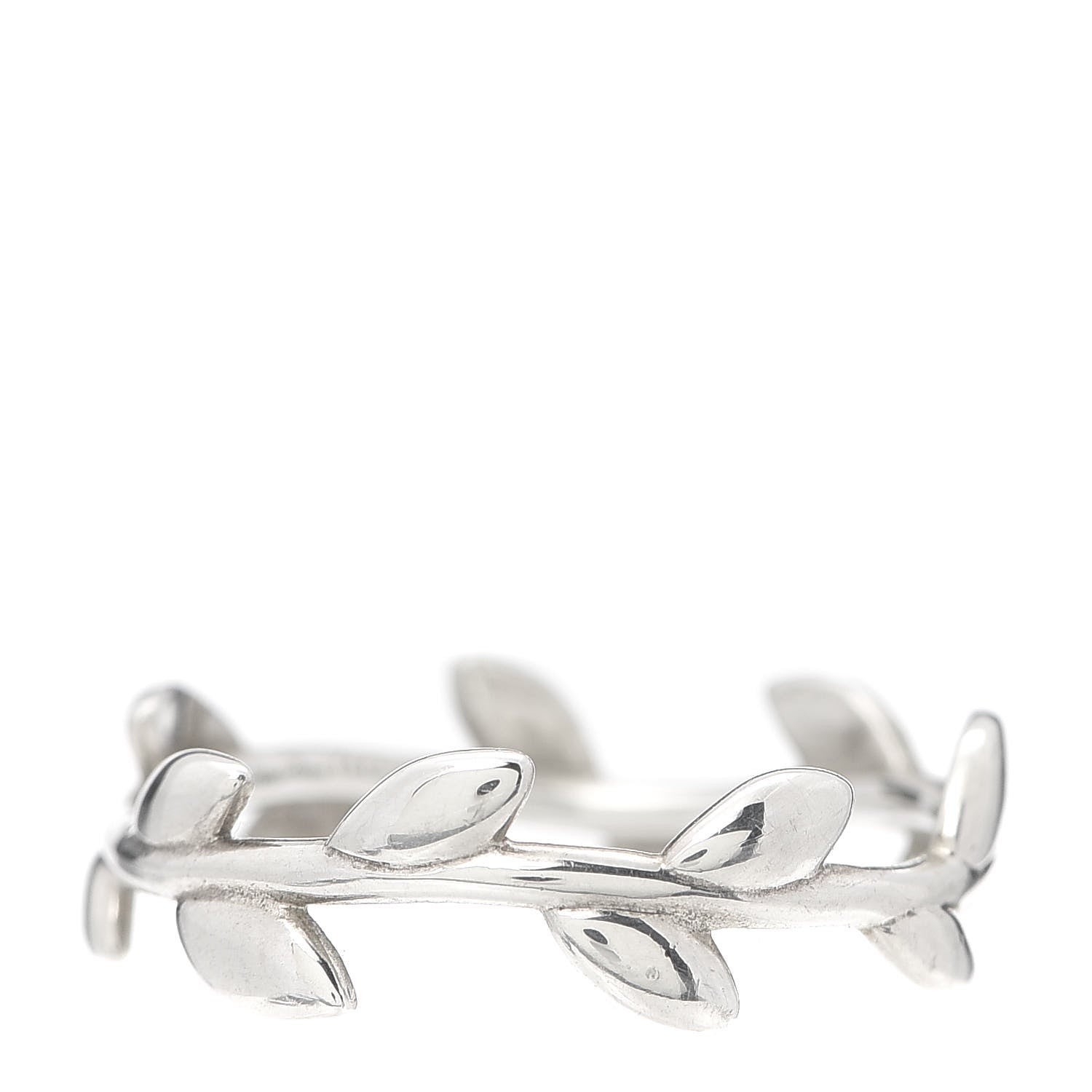 Tiffany Sterling Silver Paloma Picasso Narrow Olive Leaf Band Ring 57 8 1 of 4