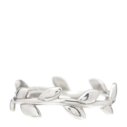 Tiffany Sterling Silver Paloma Picasso Narrow Olive Leaf Band Ring 57 8 1 of 4
