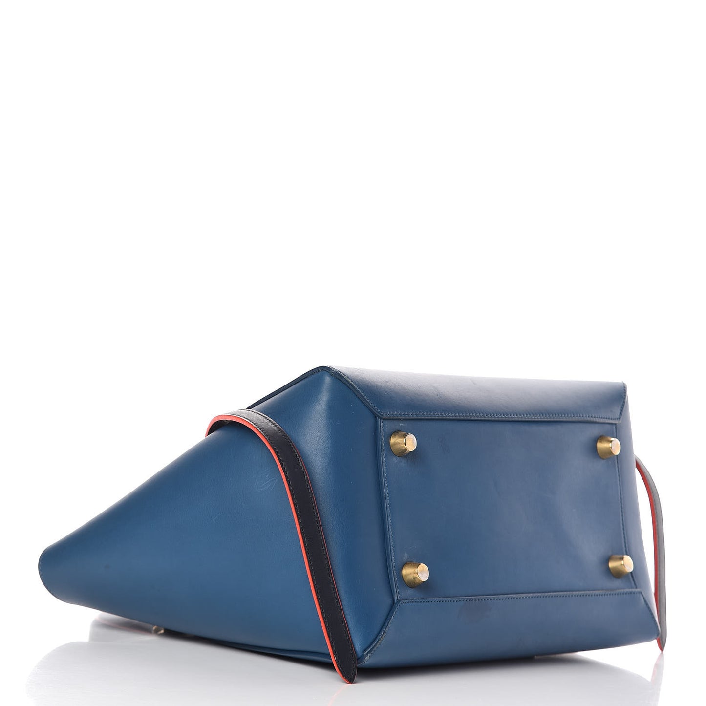 Calfskin Mini Tri-Color Belt Bag Navy Blue