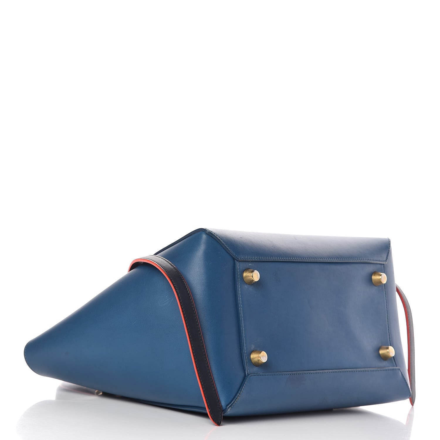 Celine Calfskin Mini Tri-Color Belt Bag Navy Blue 4 of 13