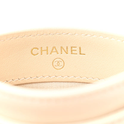 Chanel Lambskin Quilted Chanel 19 Card Holder Light Beige 6 of 9