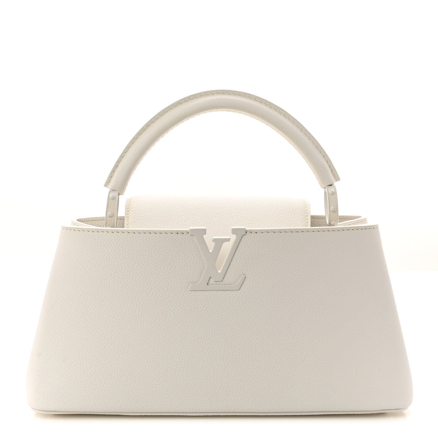 Louis Vuitton Taurillon Capucines East West MM Optic White 1 of 9