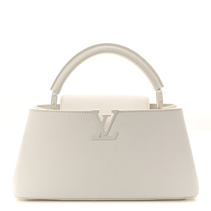 Louis Vuitton Taurillon Capucines East West MM Optic White 1 of 9