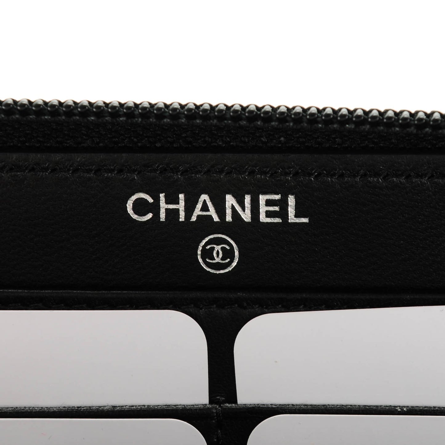 Lambskin Quilted Boy Zip Around Wallet Black