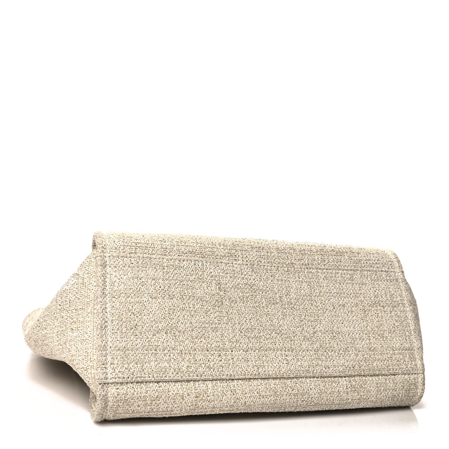 Lurex Boucle Medium Deauville Tote White