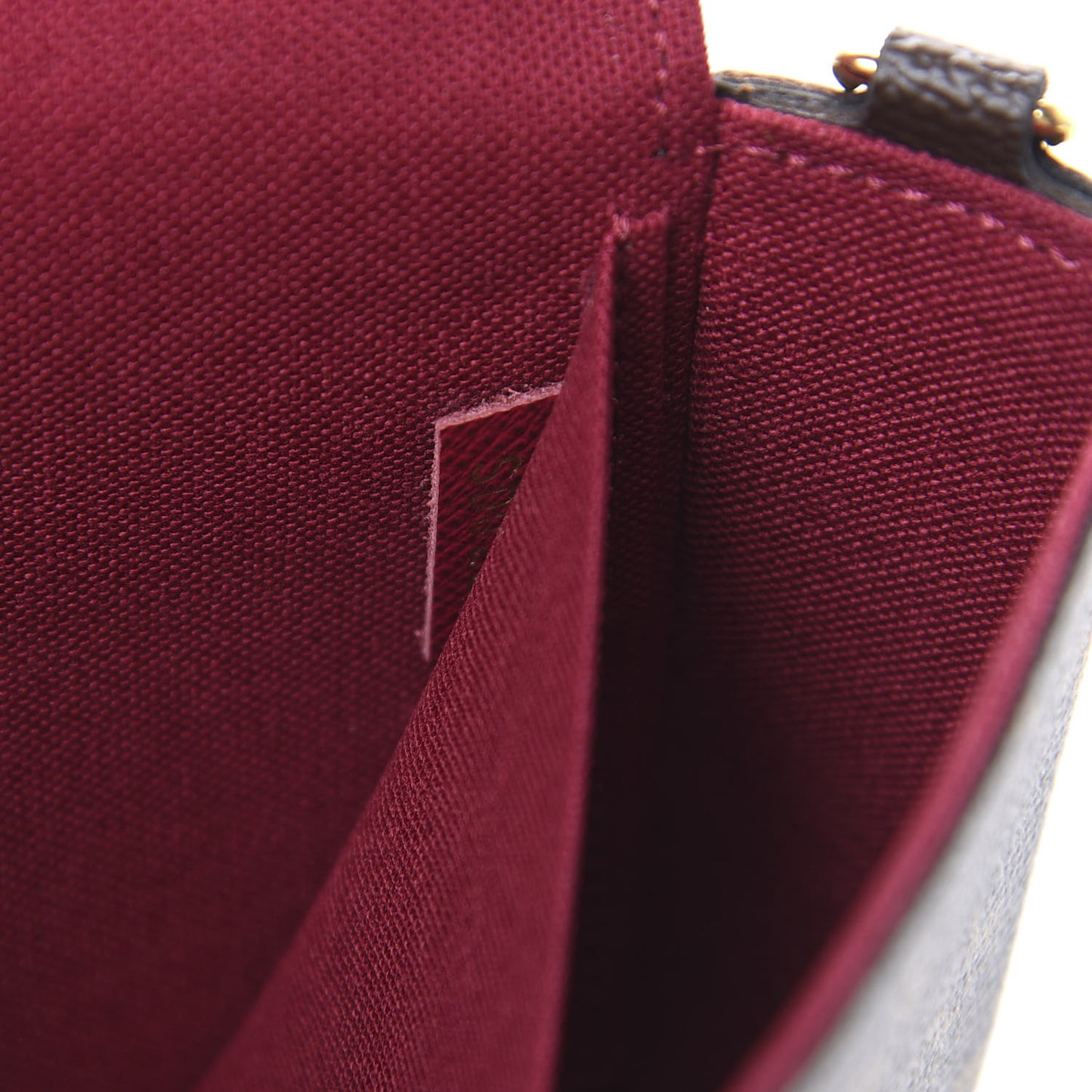 Monogram Pochette Felicie Chain Wallet Fuchsia