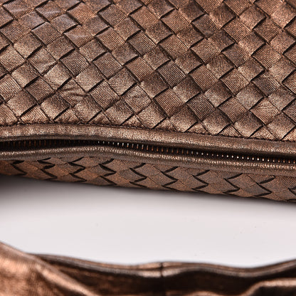 Bottega Veneta Metallic Nappa Intrecciato Medium Veneta Hobo Copper 11 of 12