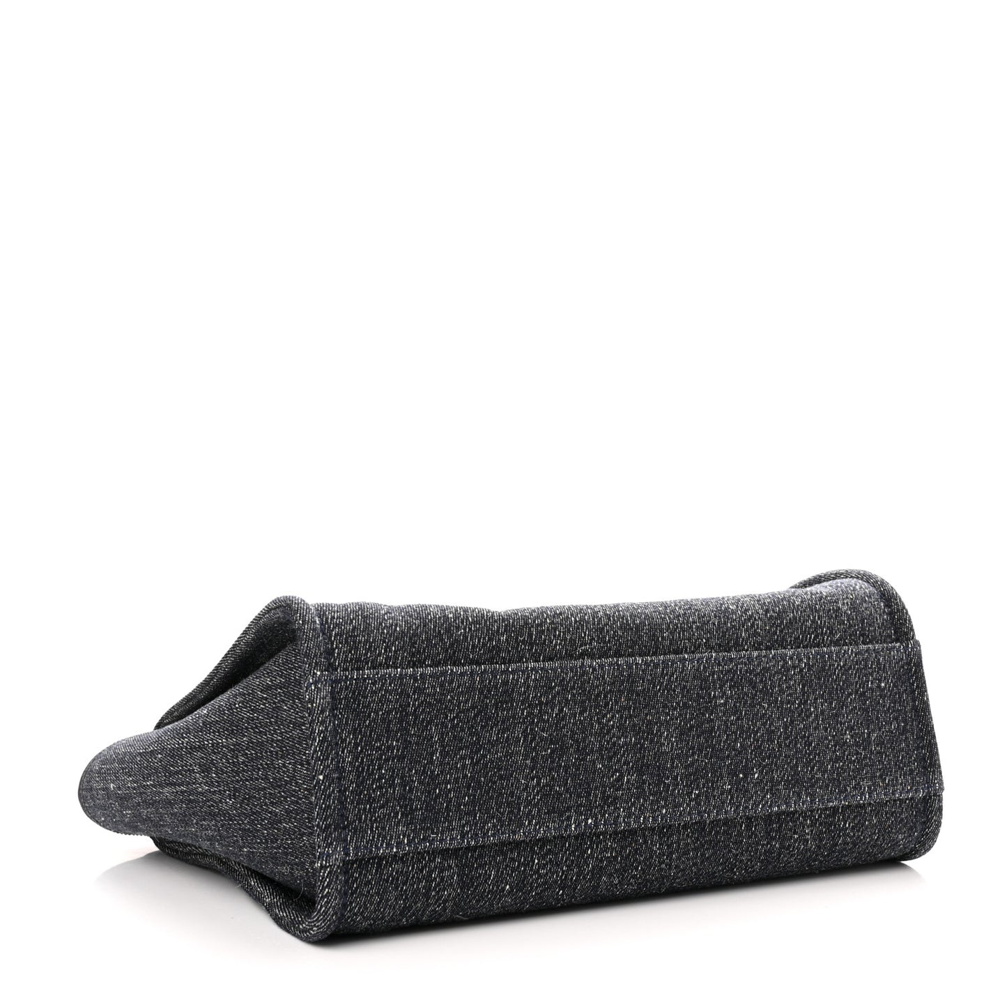 Denim Small Deauville Tote Dark Blue White