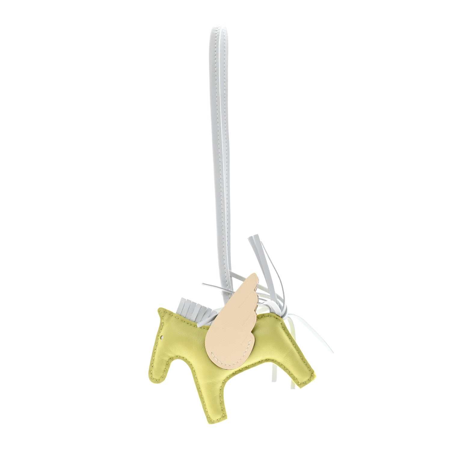 Hermes Milo Lambskin Grigri Rodeo Pegase Horse Bag Charm PM Jaune Bourgeon Bleu Brume Nata 1 of 5