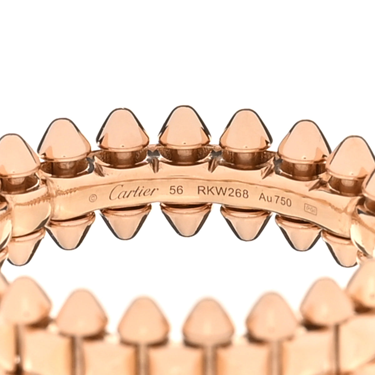 Cartier 18K Pink Gold SM Clash De Cartier Ring 56 7.5 4 of 5