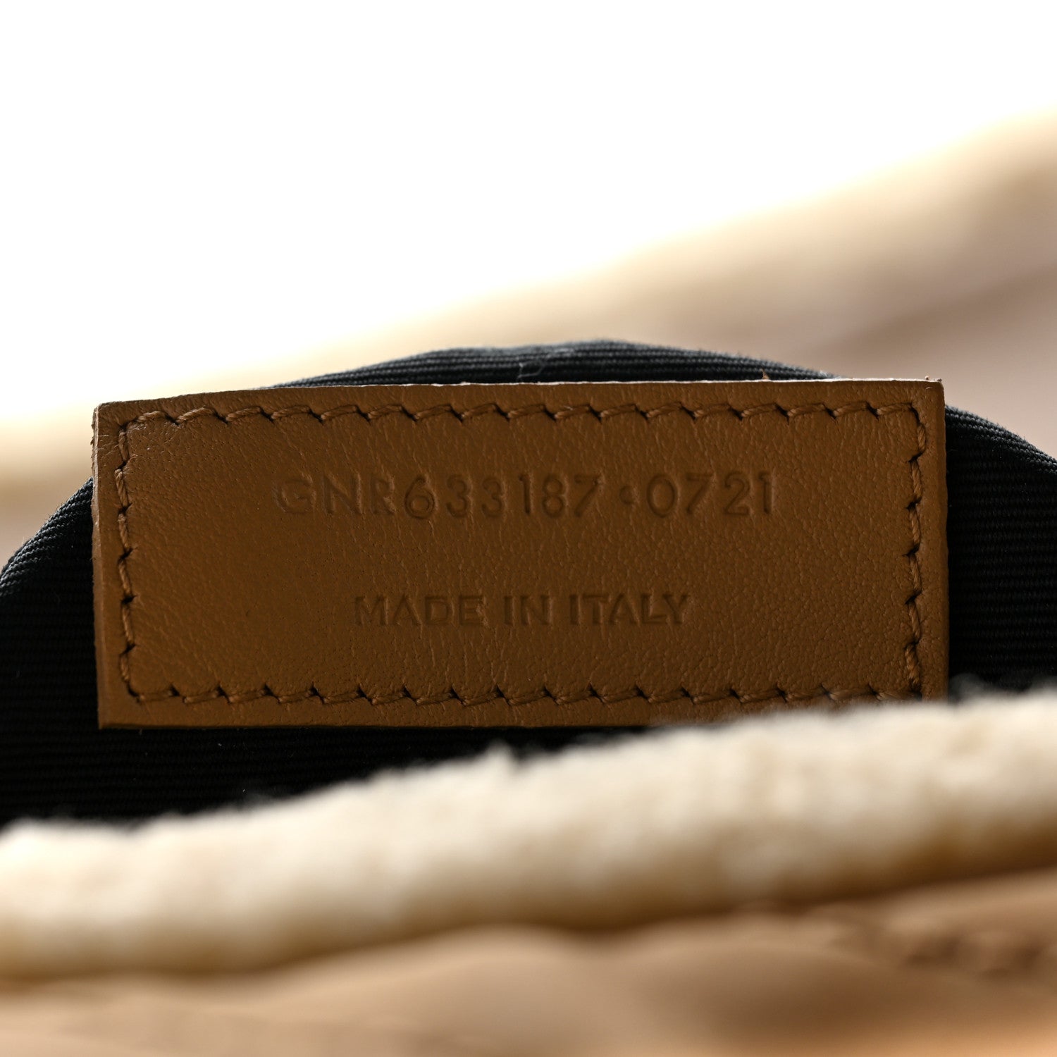Saint Laurent Nubuck Shearling Monogram Medium Niki Chain Satchel Ivory Natural Tan 8 of 10