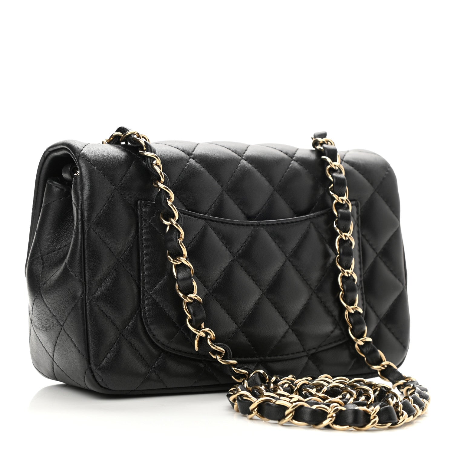 Chanel Lambskin Quilted Mini Rectangular Flap Black 3 of 11