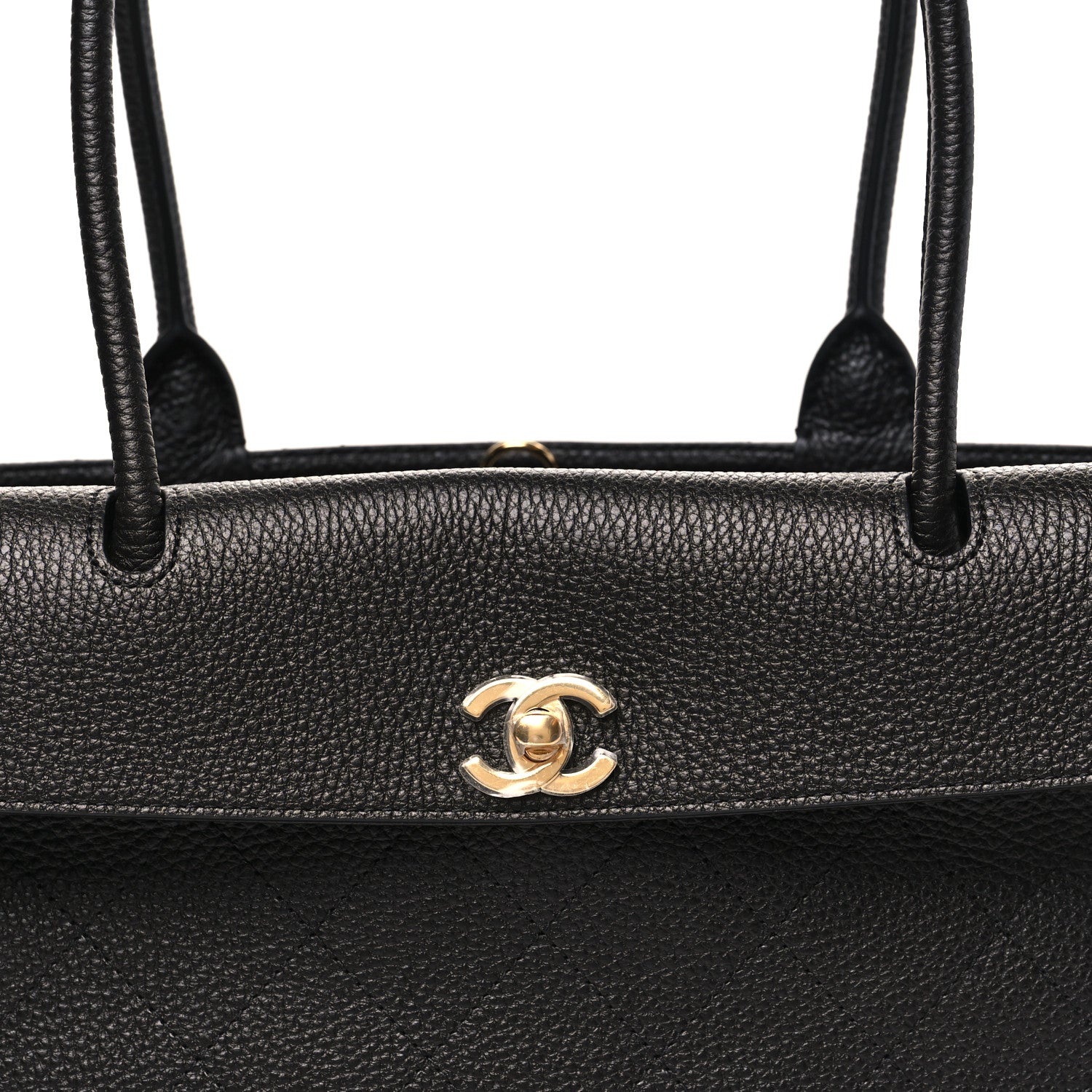 Chanel Grained Calfskin Stitched Urban Essentials Small Shopping Bag Black 7 of 10