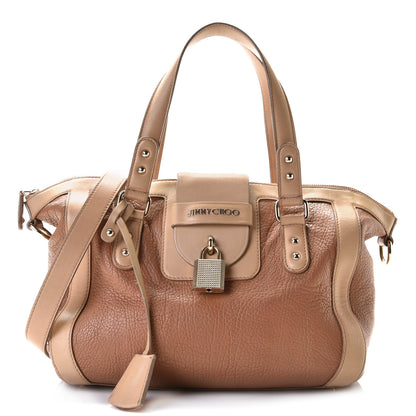 Jimmy Choo Goatskin Top Handle Shoulder Bag Beige 1 of 6
