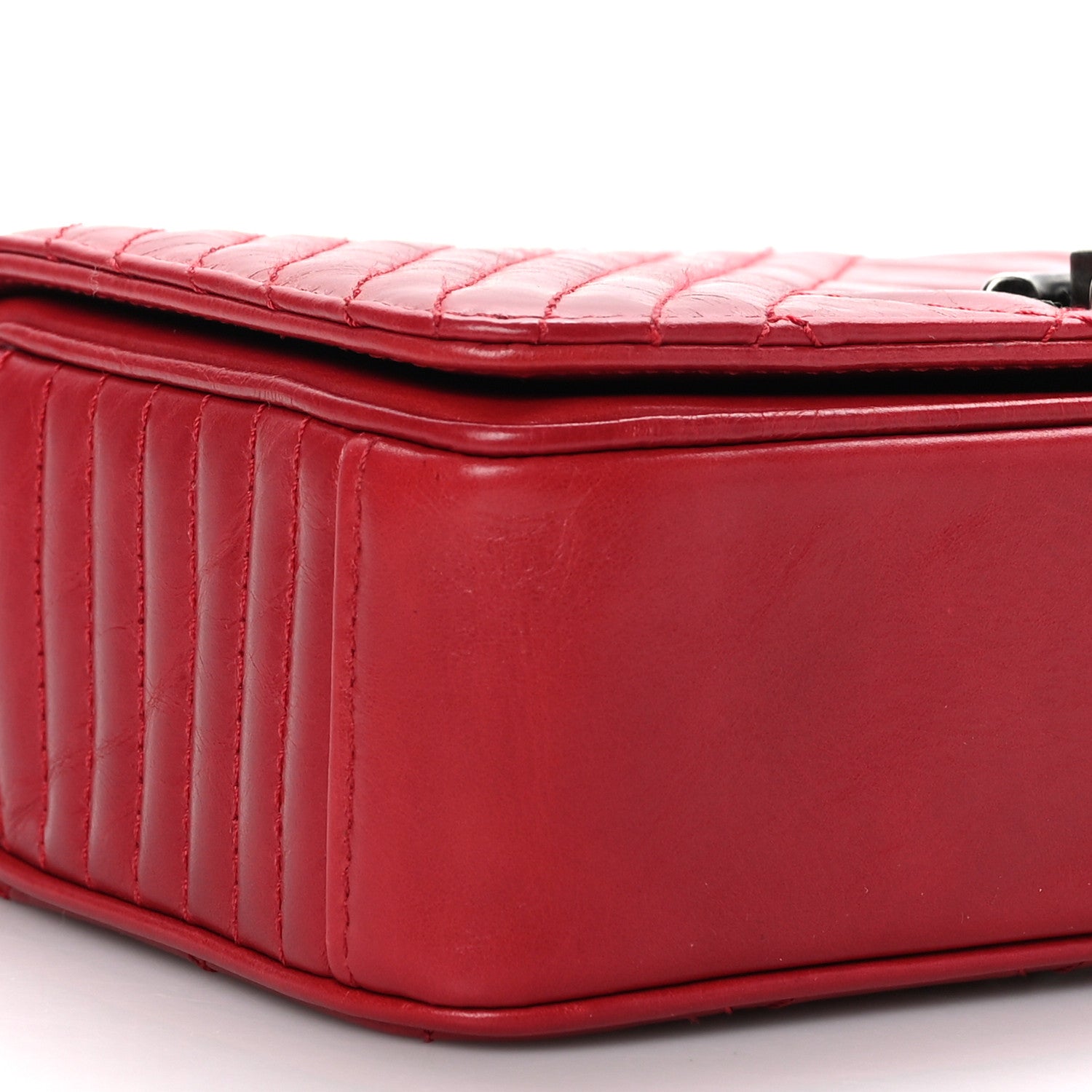 Chanel Glazed Calfskin Quilted Small Coco Boy Flap Red 8 of 9