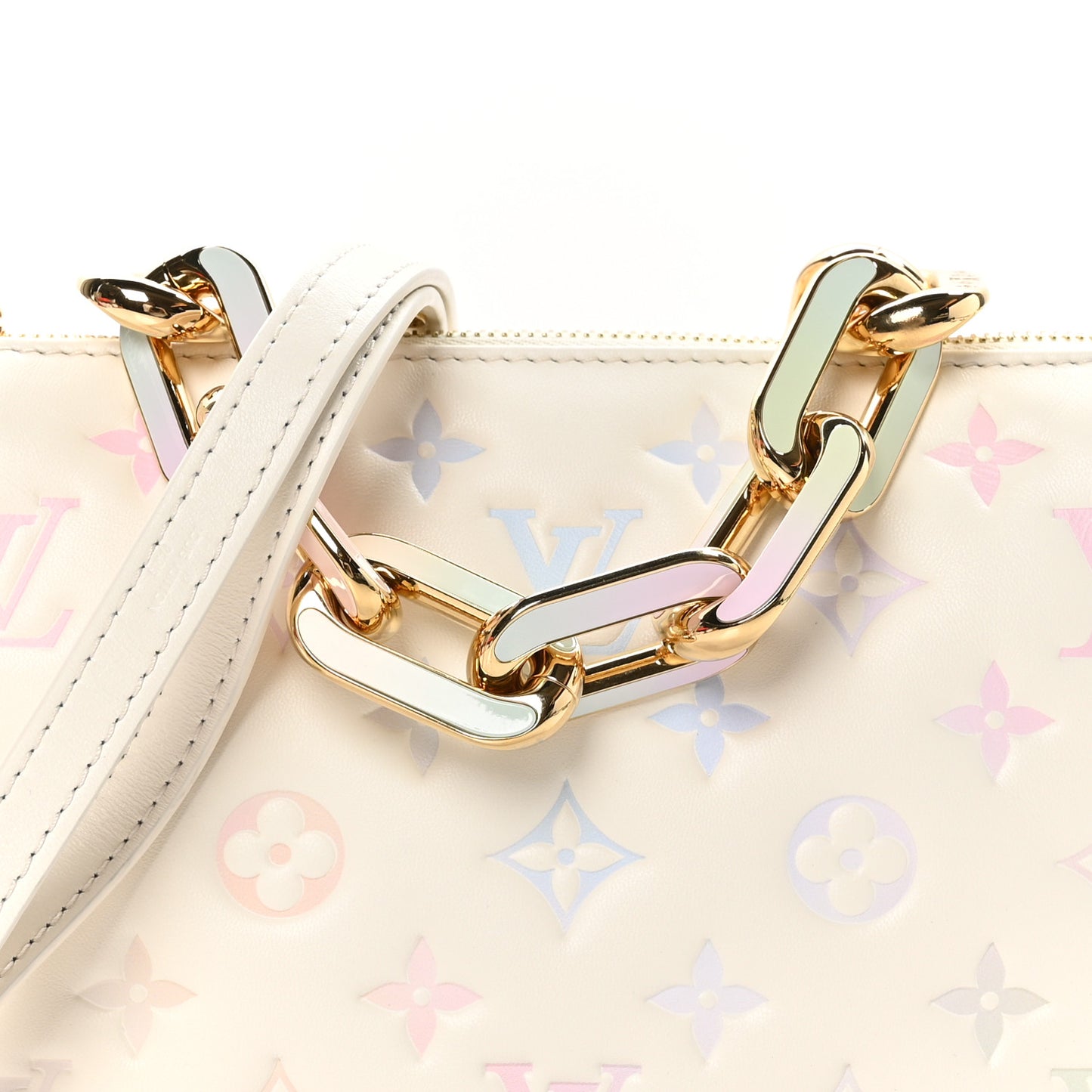 Lambskin Monogram Embossed Coussin BB Quartz Multicolor