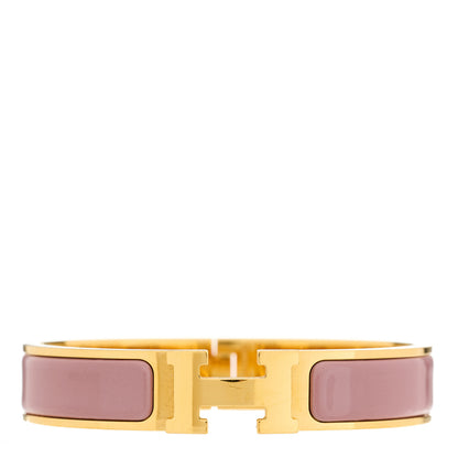 Hermes Enamel Narrow Clic Clac H Bracelet PM Marron Glace 1 of 4