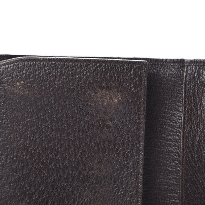 Gucci Monogram Metal Bar Continental Flap Wallet Beige Ebony Dark Brown 8 of 13