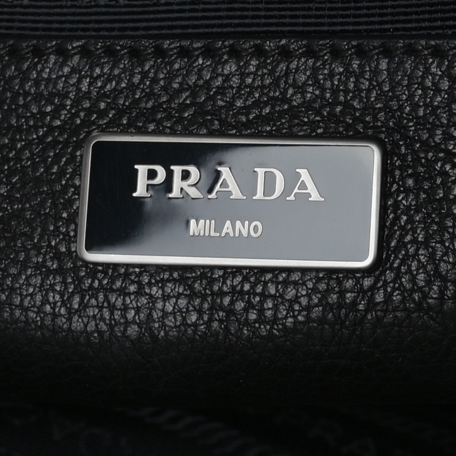 Prada Glace Calf Large Twin Pocket Tote Naturale Black 9 of 12