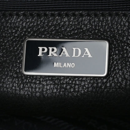 Prada Glace Calf Large Twin Pocket Tote Naturale Black 9 of 12