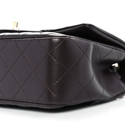 Chanel Lambskin Quilted Mini Rectangular Flap Dark Brown 8 of 8