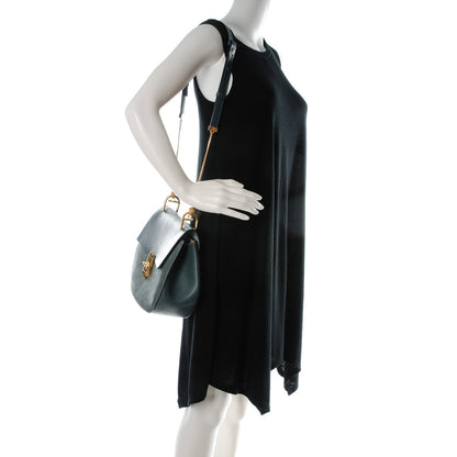 Chloe Suede Smooth Calfskin Medium Drew Shoulder Bag Cloudy Blue 2 of 10