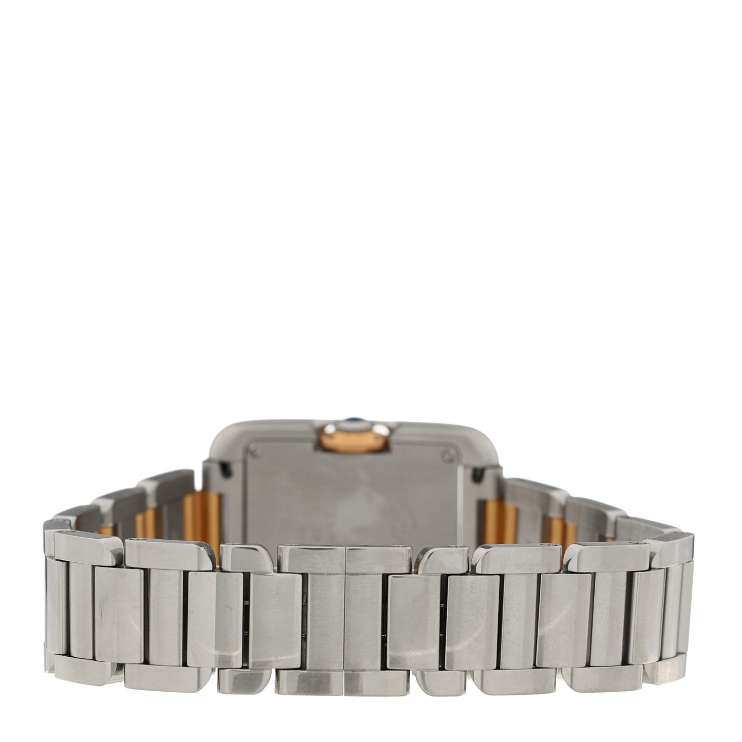 Stainless Steel 18K Pink Gold 23mm Tank Anglaise Quartz Watch