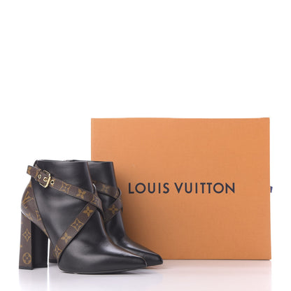 Louis Vuitton Calfskin Patent Monogram Matchmake Low Boots 39 13 of 13