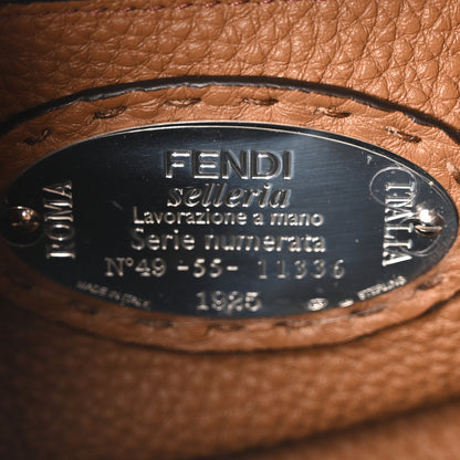 Fendi Cuoio Romano Selleria Bi-Color Mini Peekaboo Iconic Satchel Black Mou 6 of 9