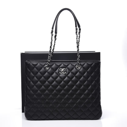 Chanel Calfskin Quilted Large CC Shopping Tote Black 11 of 11