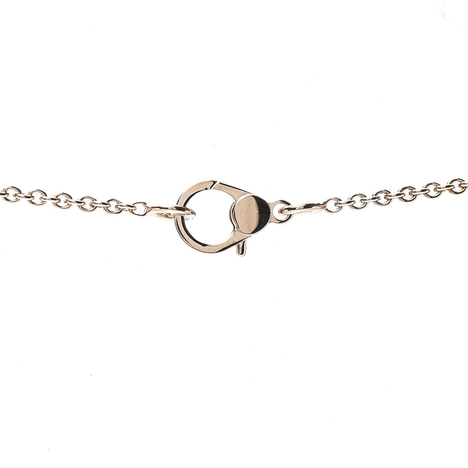 Hermes 18K Rose Gold Diamond Finesse Pendant Necklace 4 of 5