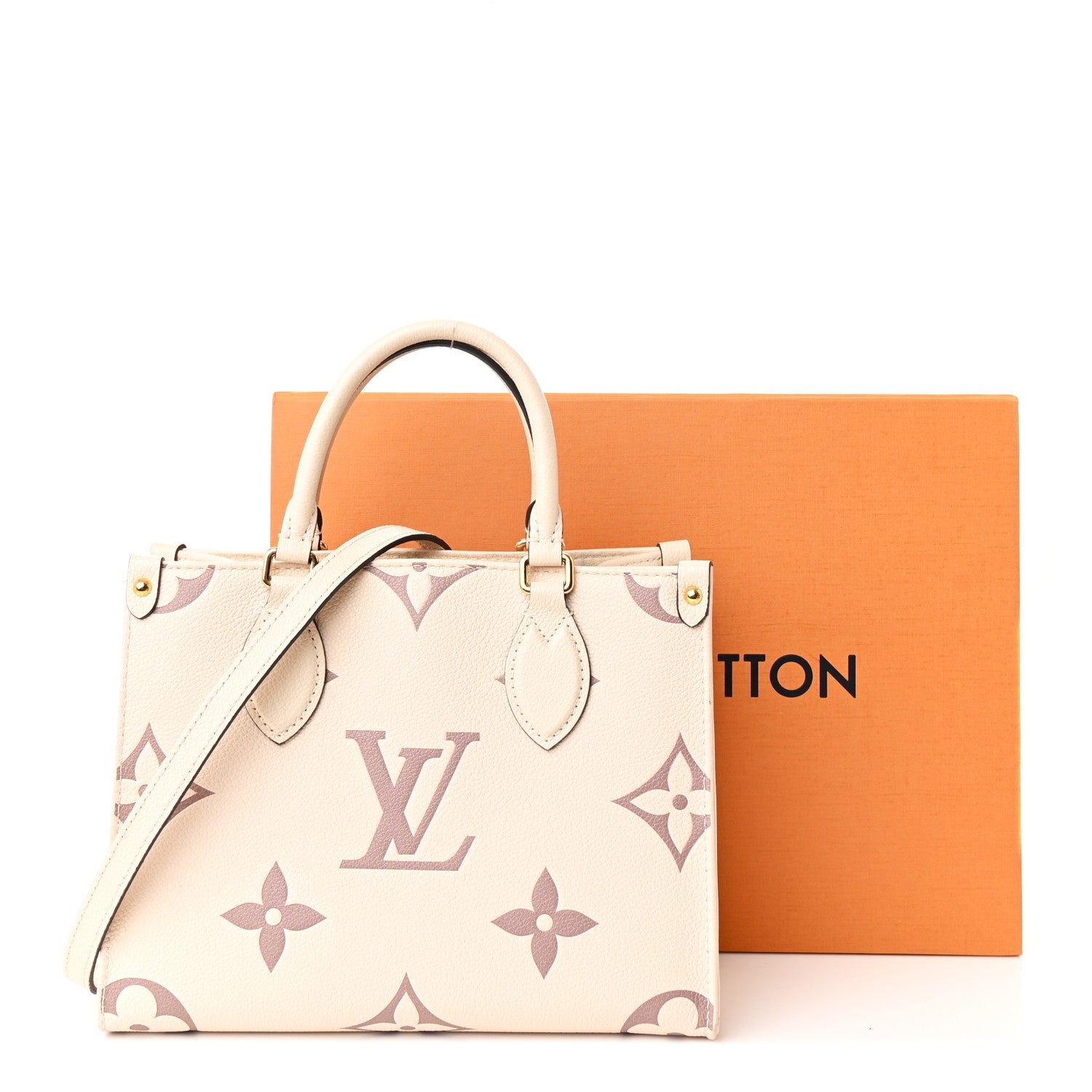 Louis Vuitton Empreinte Monogram Giant Onthego PM Creme Bois De Rose 11 of 12