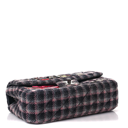 Chanel Wool Patchwork Medium Single Flap Pink Grey 4 of 8