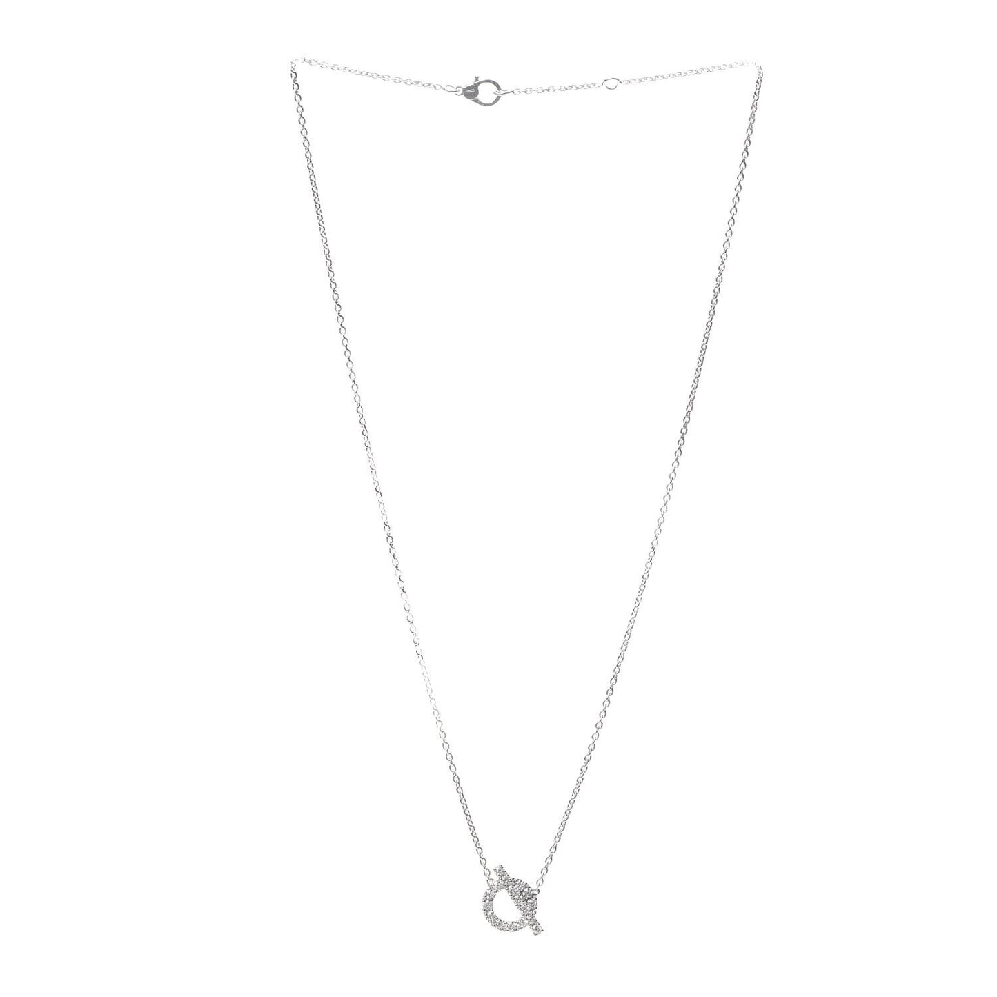 18K White Gold Diamond Finesse Pendant Necklace