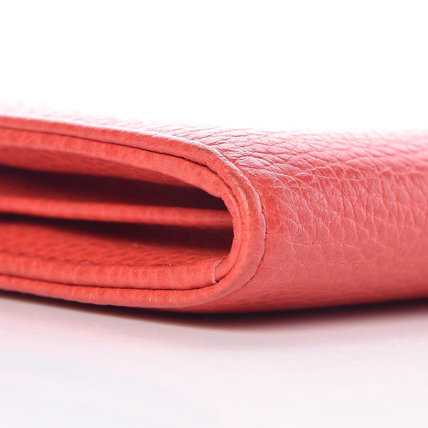 Gucci Pebbled Calfskin Donna Long Wallet Red 7 of 8