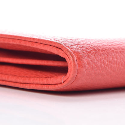 Gucci Pebbled Calfskin Donna Long Wallet Red 7 of 8