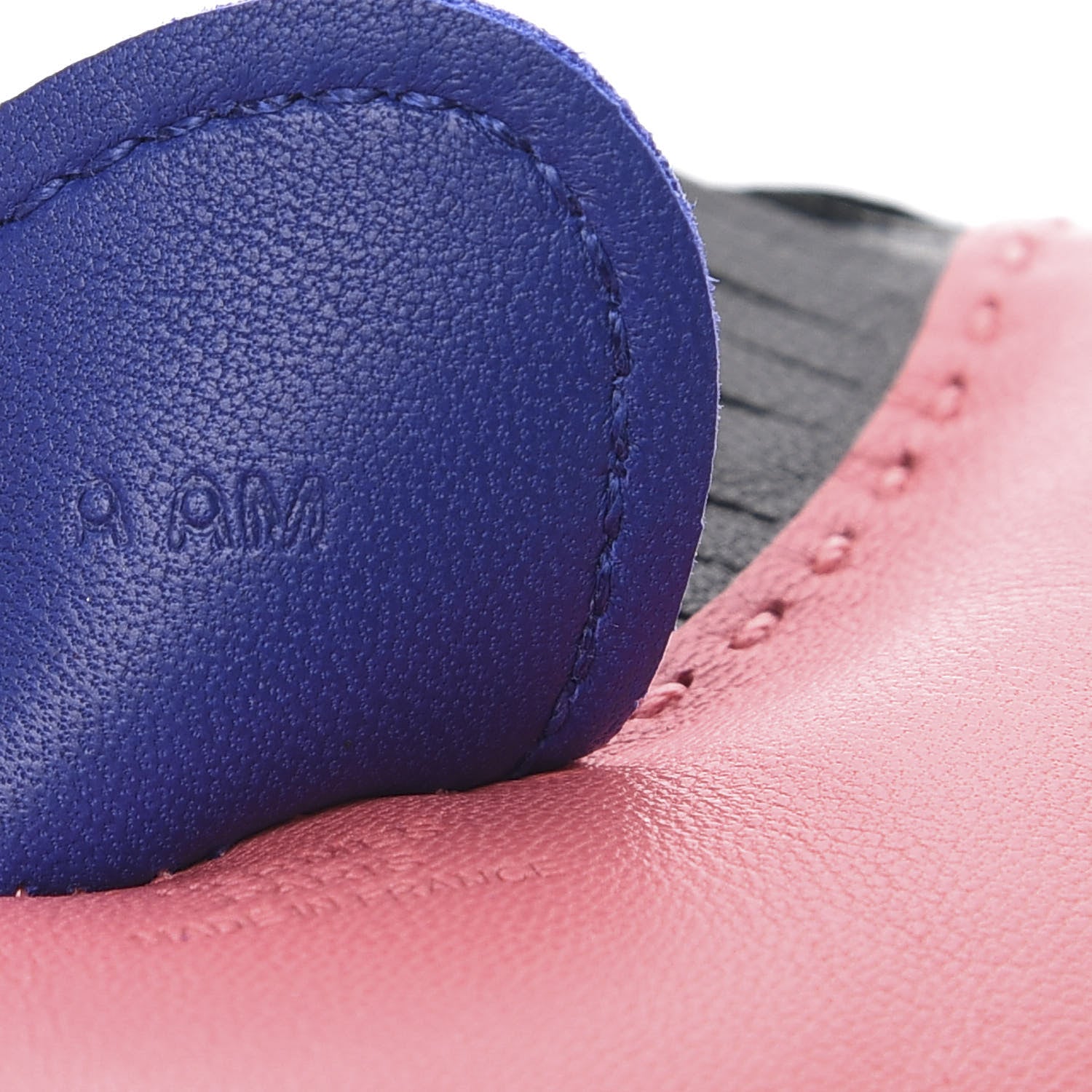 Hermes Milo Lambskin Grigri Rodeo Bag Charm MM Rose Azalee Bleu Electrique Vert Cypress 4 of 5