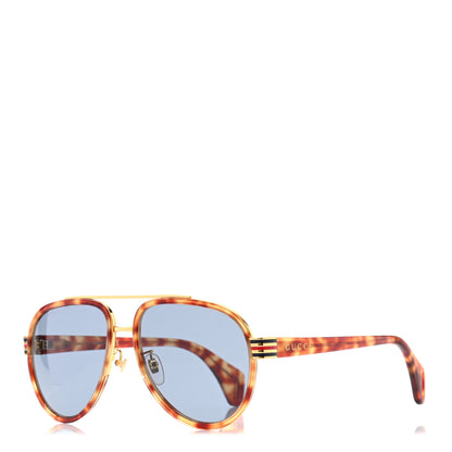 Gucci Acetate Aviator Sunglasses GG0447S Tortoise 1 of 8