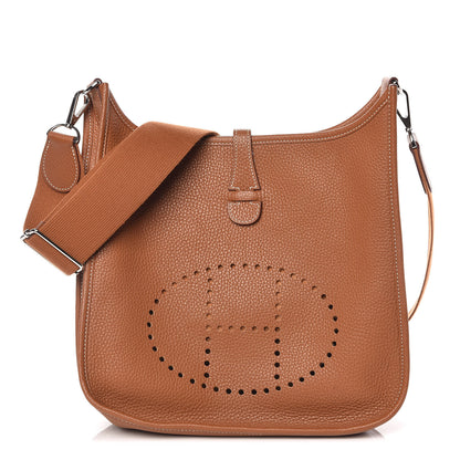 Hermes Taurillon Clemence Evelyne III PM Gold 1 of 10