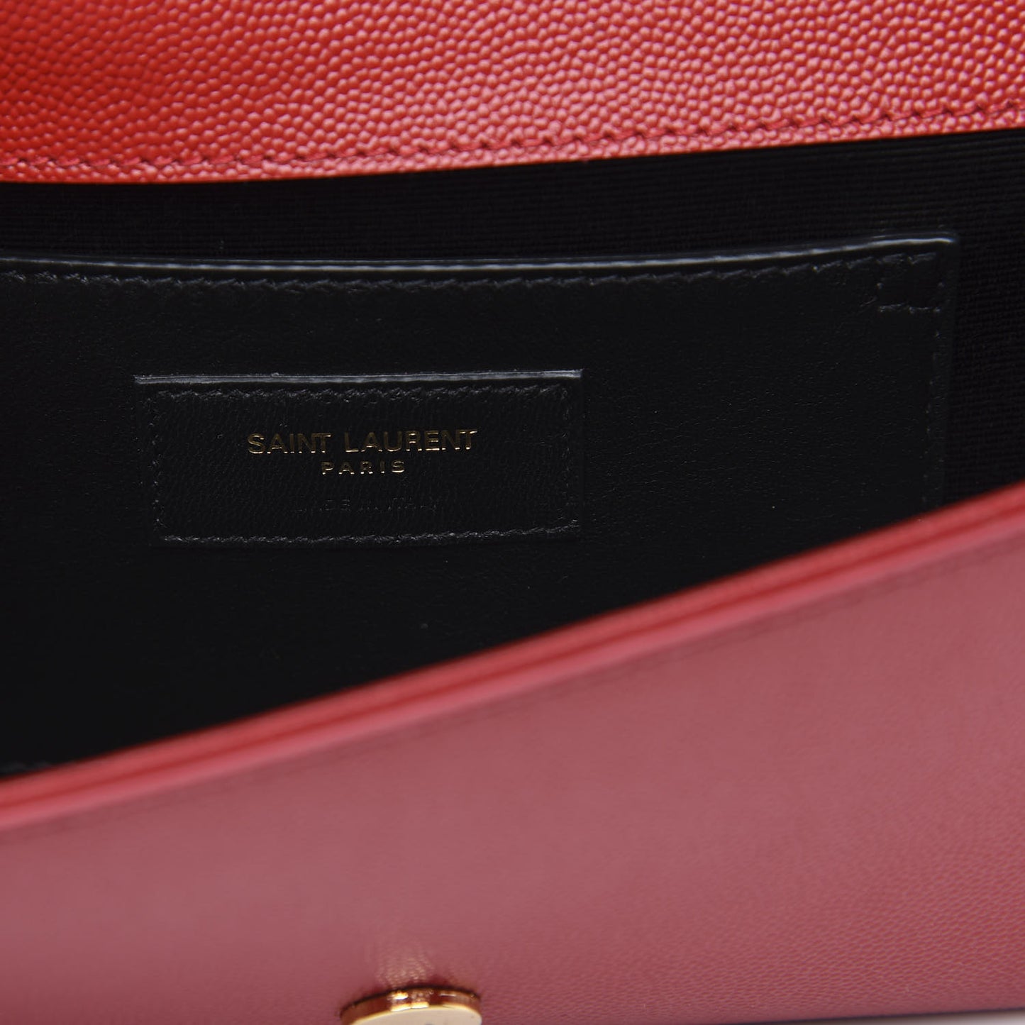 Grain De Poudre Classic Monogram Cassandre Clutch Rouge Orient