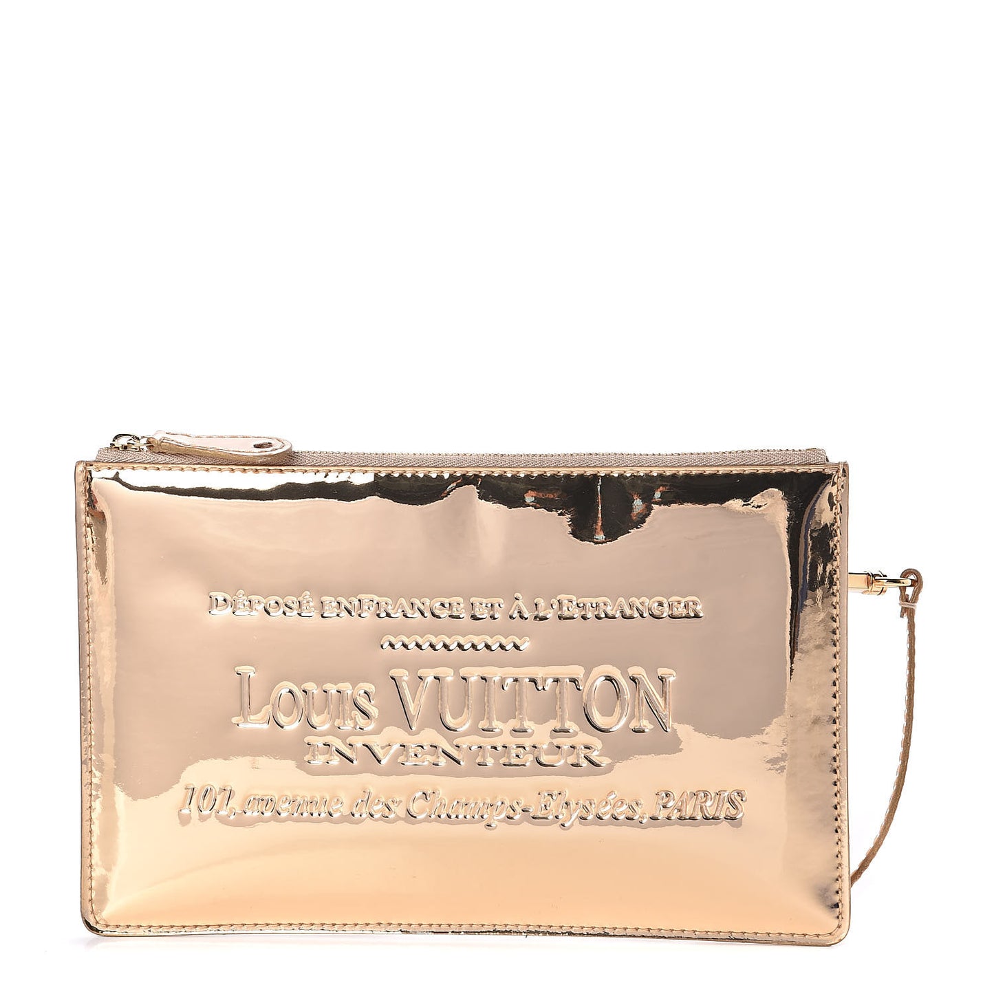 Monogram Miroir Inventeur Pochette Plat Dore Gold